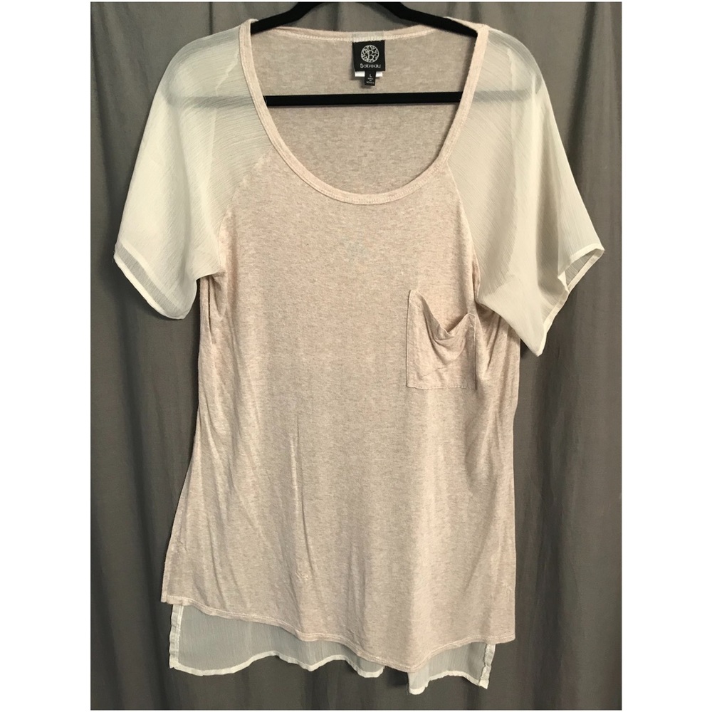 Boutique oversized thin beige top
